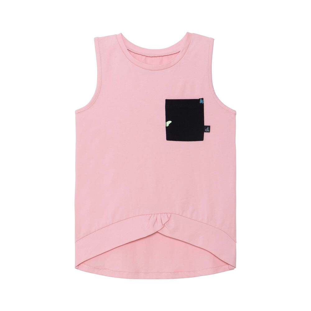 Printed Pocket Tank Top Light Pink - 7